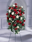 Crimson & White Standing Spray from Wessel's Florist in Ellicott City, MD