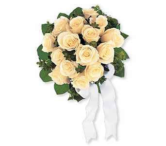 Bountiful White Roses Nosegay in Ellicott City MD, Wessel's Florist & Weddings