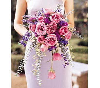 Cascading Lavender Roses Bouquet in Ellicott City MD, Wessel's Florist & Weddings