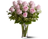 A Dozen Pink Roses in Ellicott City MD, Wessel's Florist & Weddings