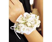 Mixed Whites Wristlet in Ellicott City MD, Wessel's Florist & Weddings