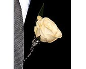 White Rose Boutonniere in Ellicott City MD, Wessel's Florist & Weddings