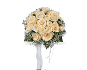 Hand-Tied White Roses Nosegay in Ellicott City MD, Wessel's Florist & Weddings