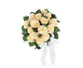 Bountiful White Roses Nosegay in Ellicott City MD, Wessel's Florist & Weddings