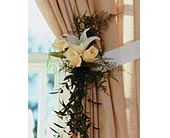 Home Ceremony Curtain Cluster in Ellicott City MD, Wessel's Florist & Weddings
