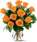 One Dozen Premium Orange Roses from Wessel's Florist in Ellicott City, MD