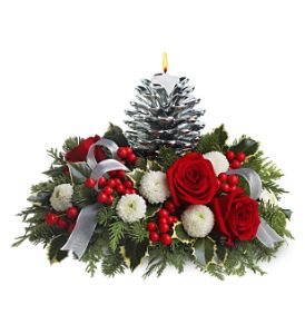 Wessel's Florist & Weddings, Ellicott City, Maryland - Teleflora's Silver Pinecone Bouquet, picture