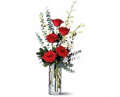 Wessel's Florist & Weddings, Ellicott City, Maryland - Red Roses and White Orchids, picture